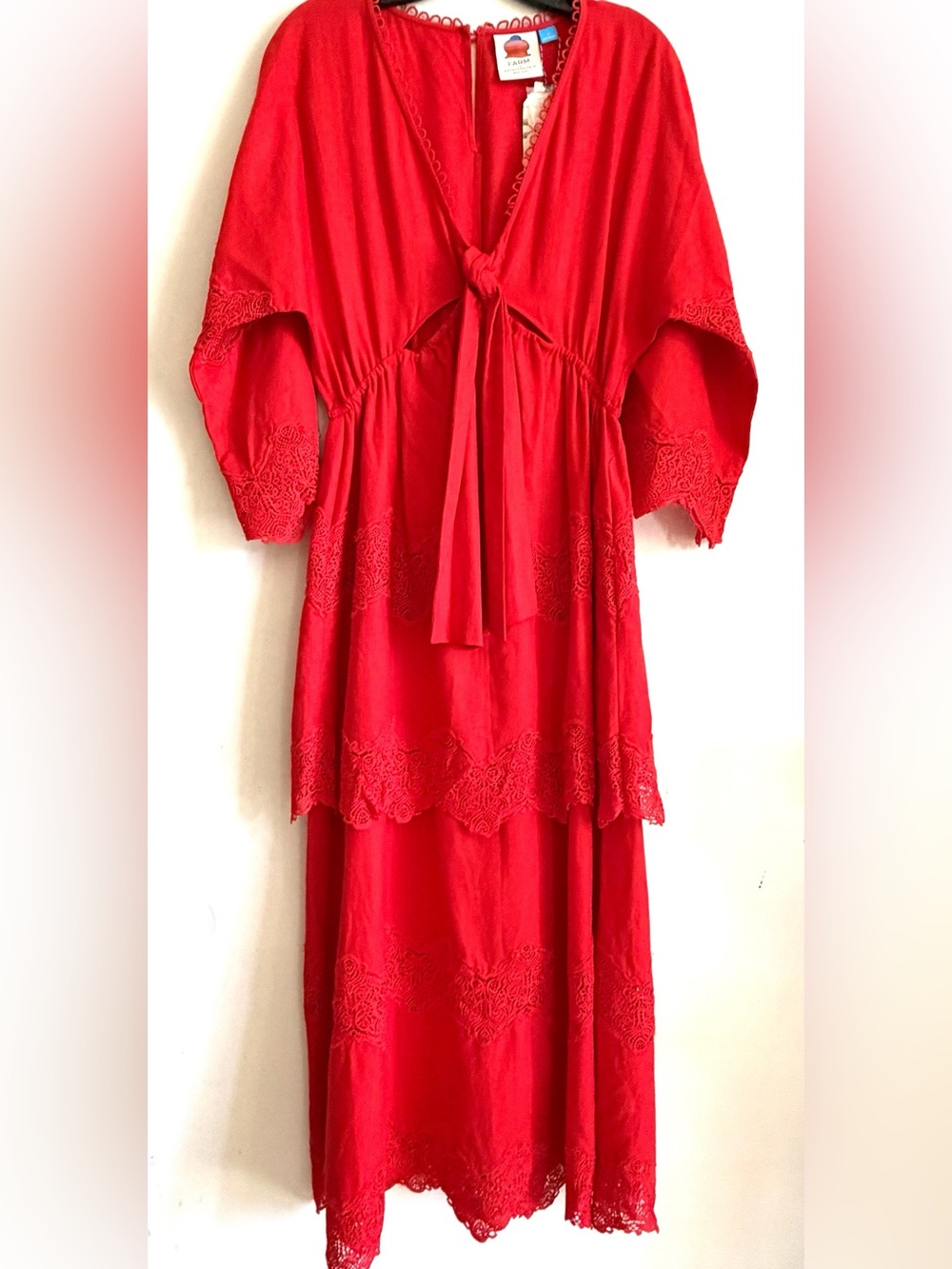FARM RIO x Anthropologie V-Neck Tie-Front
Midi Dress - NWT - Picture 5 of 8